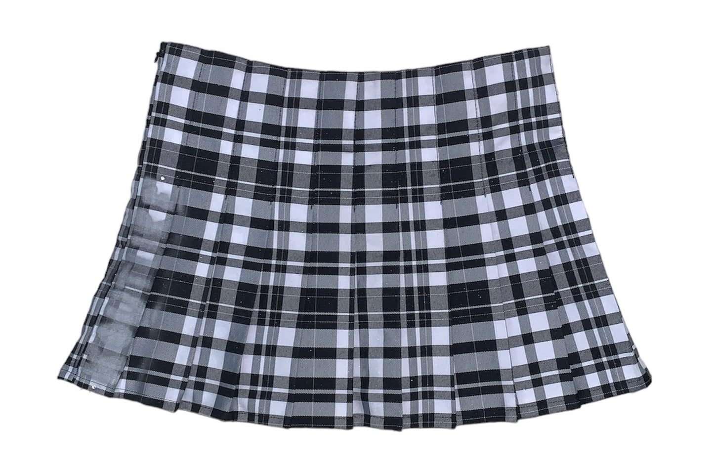 B&W Plaid Skirt